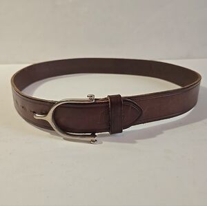 Ralph Lauren Saddlers Brown Leather Belt Size (See Measurements)